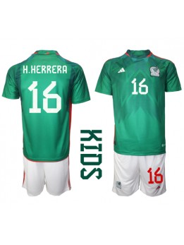 Meksiko Hector Herrera #16 Dječji Domaci Dres kompleti SP 2022 Kratak Rukavima (+ kratke hlače)